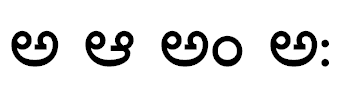 Telugu alphabets having similar shape